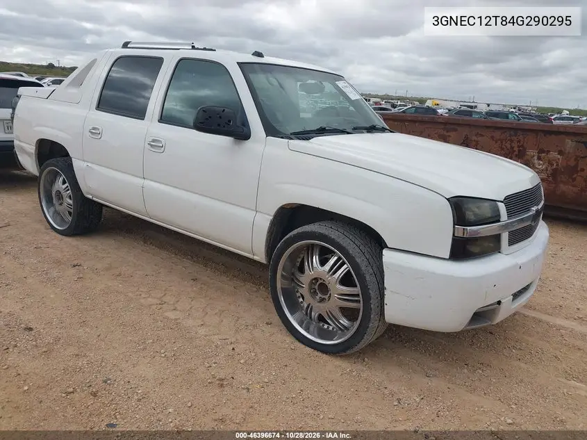 CHEVROLET AVALANCHE 2004, VIN 3GNEC12T84G290295