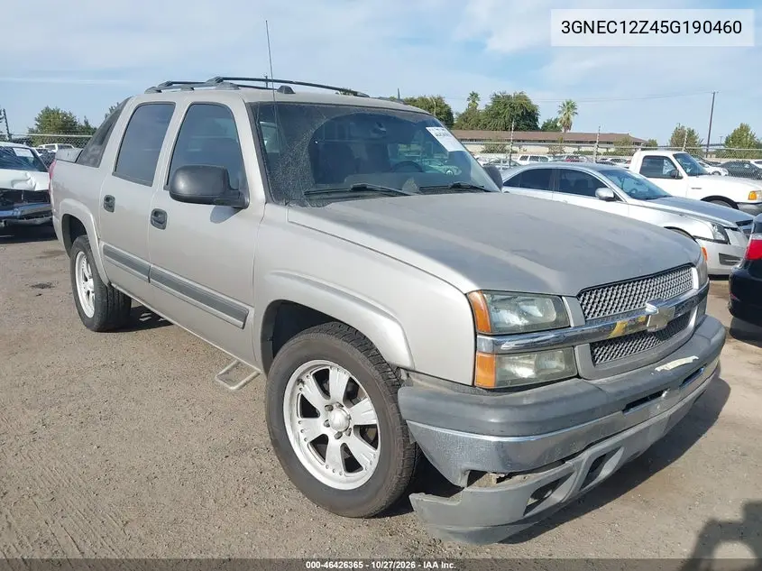 CHEVROLET AVALANCHE 2005, VIN 3GNEC12Z45G190460