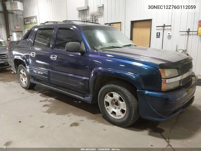 CHEVROLET AVALANCHE 2006, VIN 3GNEC12Z76G112059