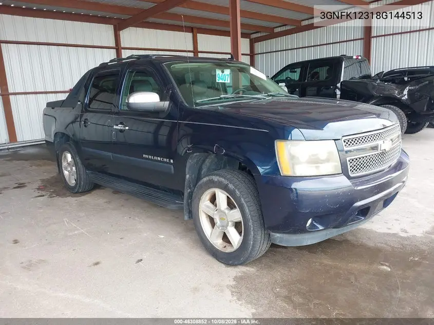 CHEVROLET AVALANCHE 2008, VIN 3GNFK12318G144513