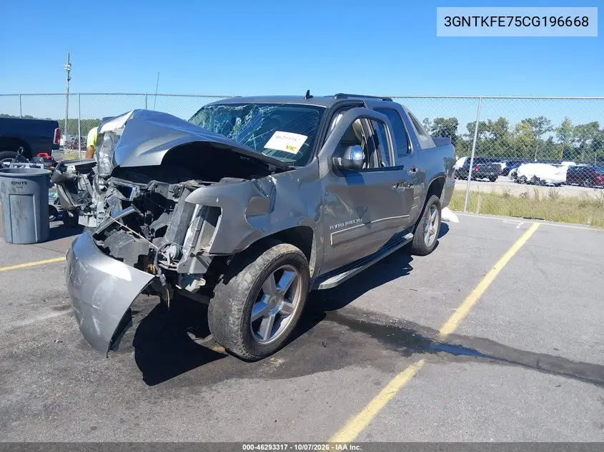 2012 CHEVROLET AVALANCHE VIN 3GNTKFE75CG196668 — фото 2