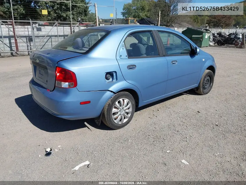 2005 CHEVROLET AVEO VIN KL1TD52675B433429 — фото 4