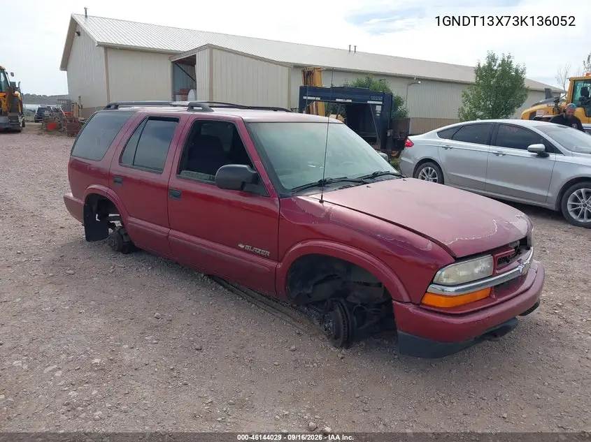 CHEVROLET BLAZER 2003, VIN 1GNDT13X73K136052