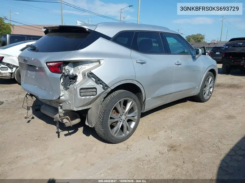 2019 CHEVROLET BLAZER VIN 3GNKBFRS0KS693729 — фото 4