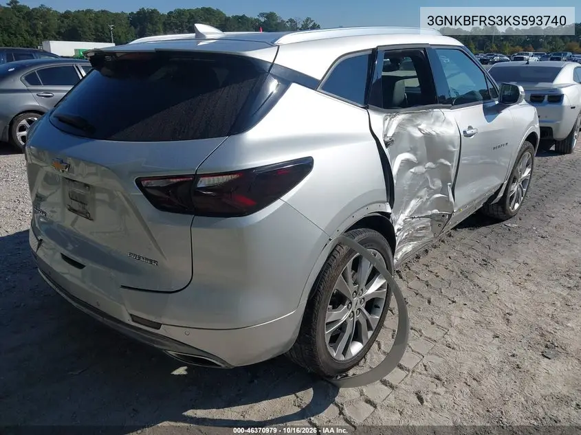 2019 CHEVROLET BLAZER VIN 3GNKBFRS3KS593740 — фото 4