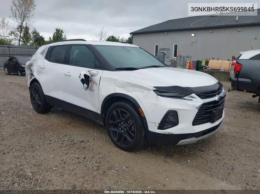 CHEVROLET BLAZER 2019, VIN 3GNKBHRS5KS699845
