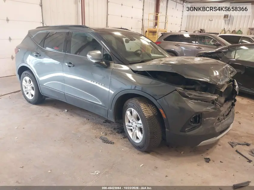 CHEVROLET BLAZER 2019, VIN 3GNKBCRS4KS658366