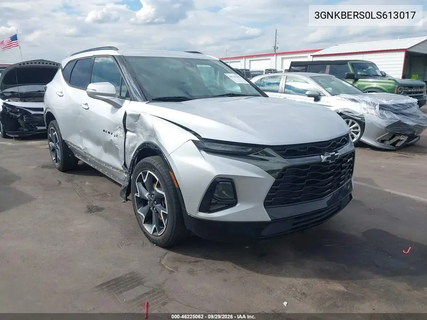 CHEVROLET BLAZER 2020, VIN 3GNKBERS0LS613017