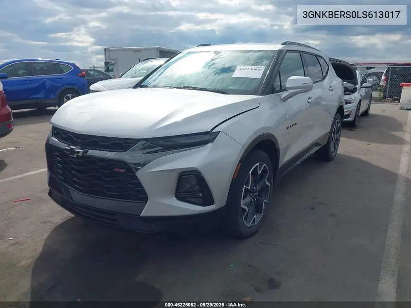 2020 CHEVROLET BLAZER VIN 3GNKBERS0LS613017 — фото 2