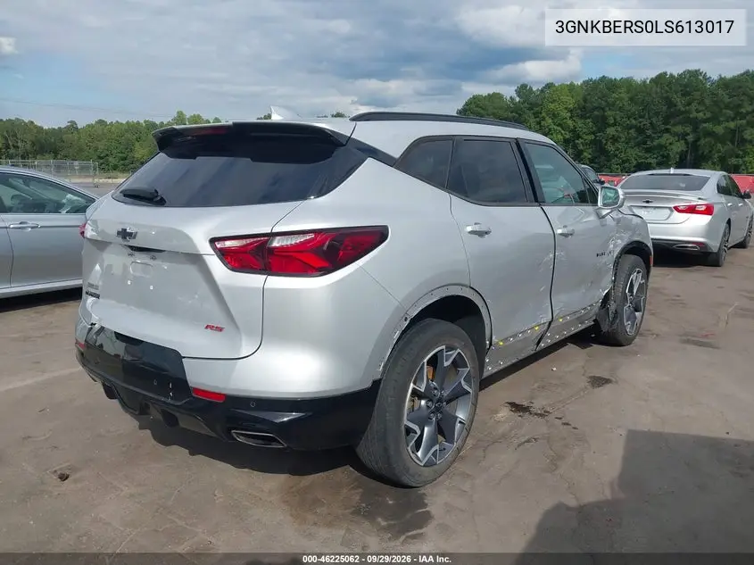 2020 CHEVROLET BLAZER VIN 3GNKBERS0LS613017 — фото 4