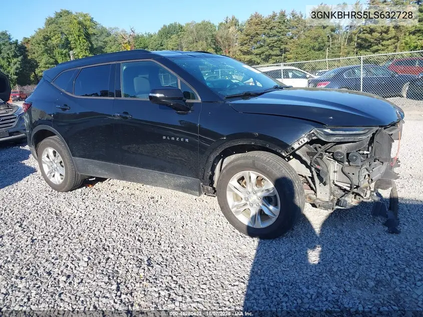 CHEVROLET BLAZER 2020, VIN 3GNKBHRS5LS632728