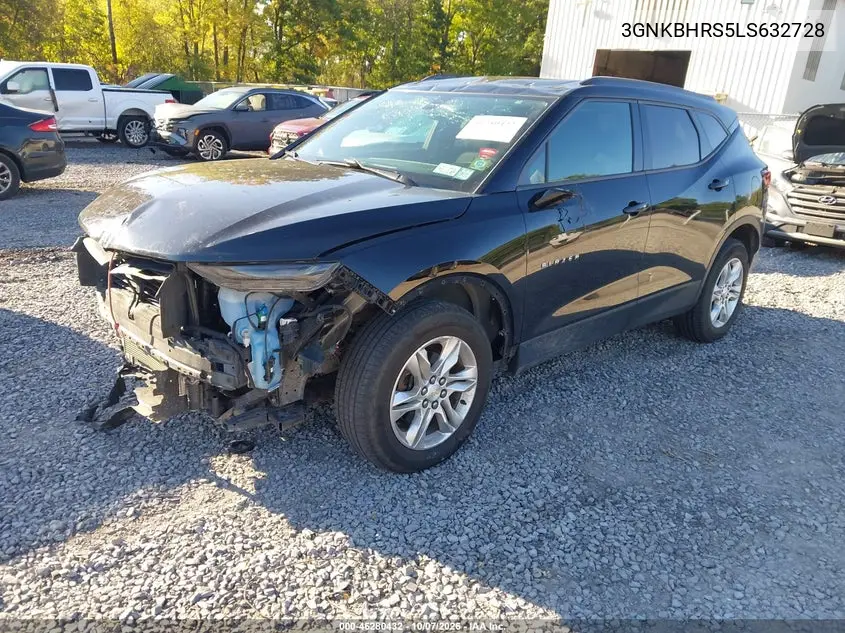 2020 CHEVROLET BLAZER VIN 3GNKBHRS5LS632728 — фото 2