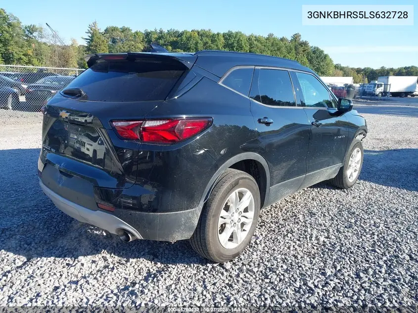 2020 CHEVROLET BLAZER VIN 3GNKBHRS5LS632728 — фото 4