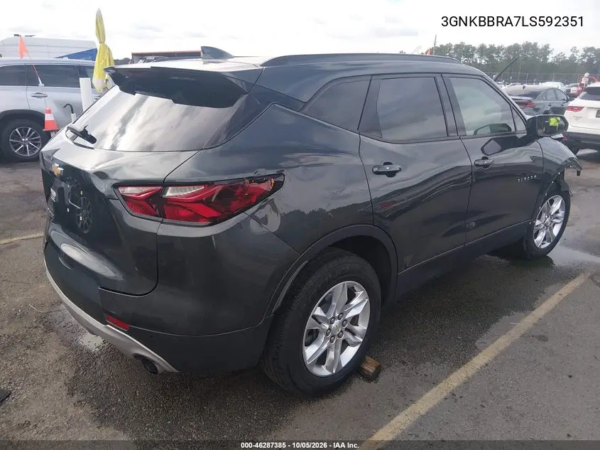 2020 CHEVROLET BLAZER VIN 3GNKBBRA7LS592351 — фото 4