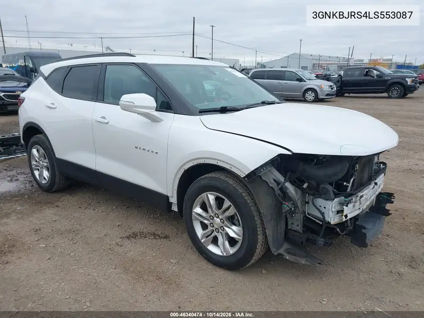 CHEVROLET BLAZER 2020, VIN 3GNKBJRS4LS553087