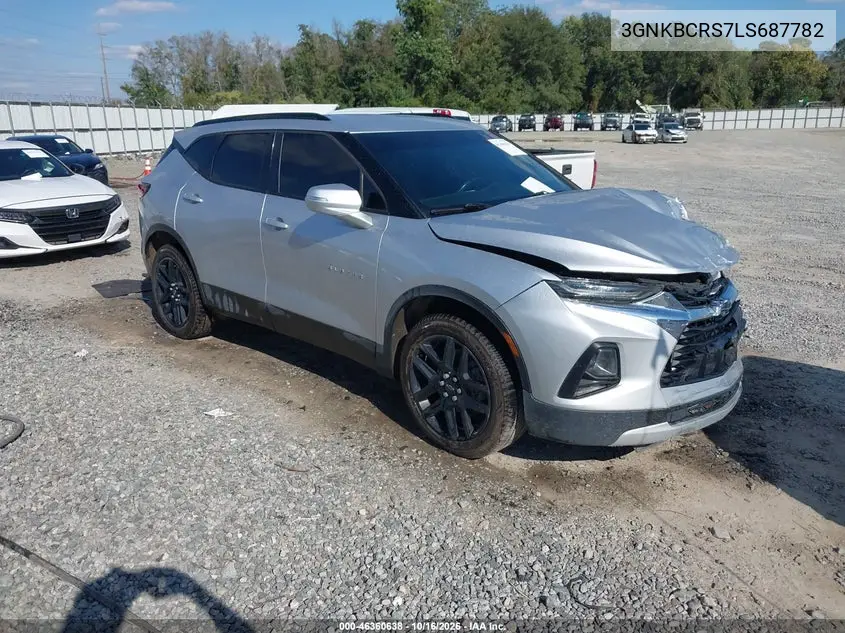 CHEVROLET BLAZER 2020, VIN 3GNKBCRS7LS687782