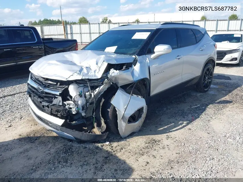 2020 CHEVROLET BLAZER VIN 3GNKBCRS7LS687782 — фото 2