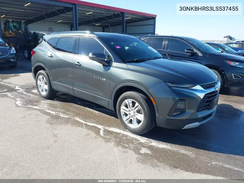 CHEVROLET BLAZER 2020, VIN 3GNKBHRS3LS537455