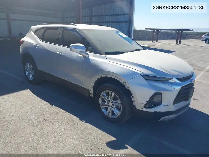 CHEVROLET BLAZER 2021, VIN 3GNKBCRS2MS501180