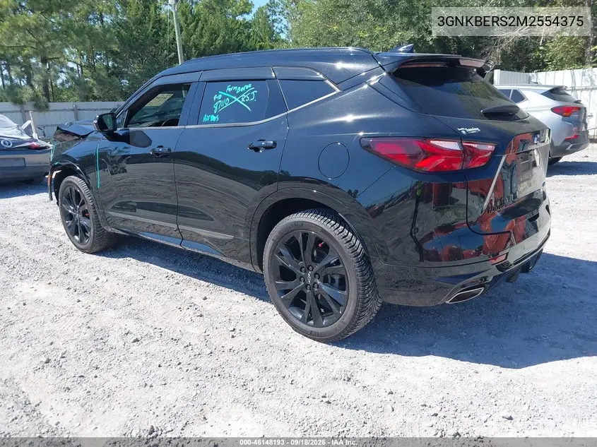2021 CHEVROLET BLAZER VIN 3GNKBERS2MS554375 — фото 3