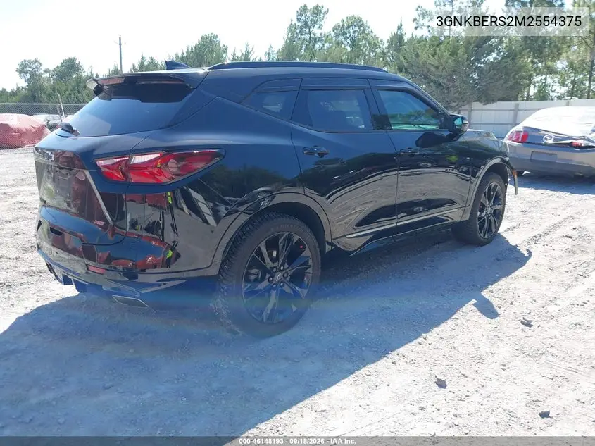 2021 CHEVROLET BLAZER VIN 3GNKBERS2MS554375 — фото 4