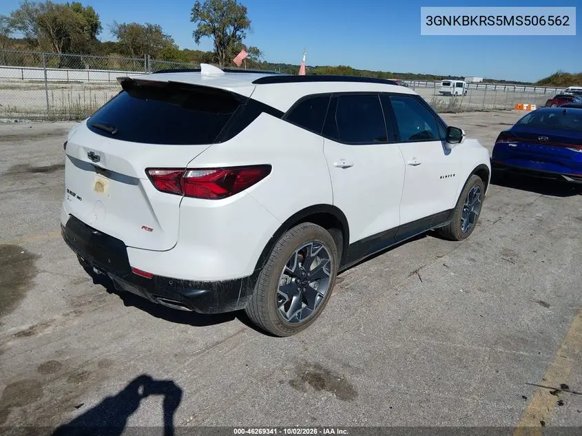 2021 CHEVROLET BLAZER VIN 3GNKBKRS5MS506562 — фото 4