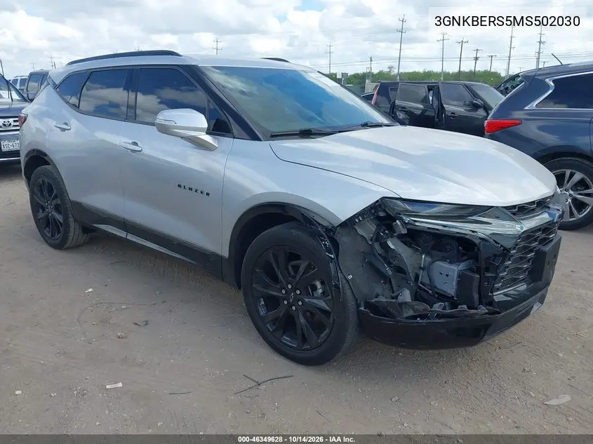 CHEVROLET BLAZER 2021, VIN 3GNKBERS5MS502030