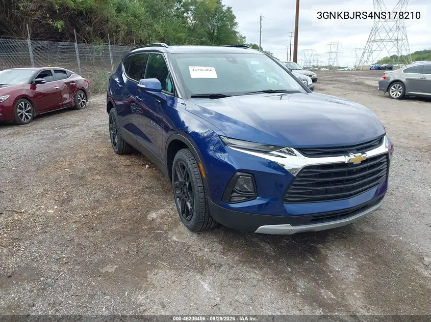 CHEVROLET BLAZER 2022, VIN 3GNKBJRS4NS178210