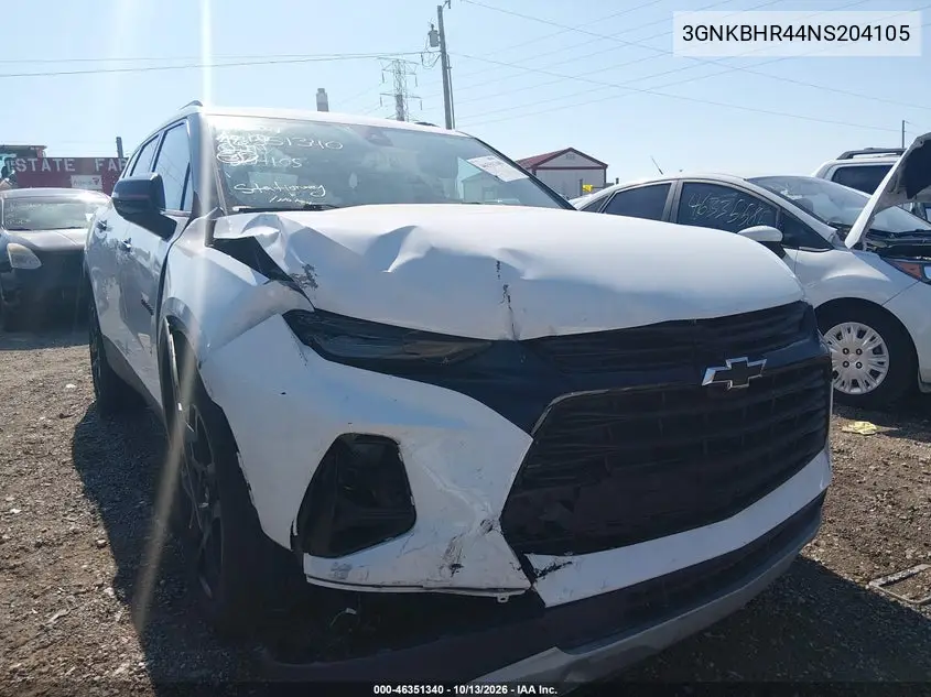 CHEVROLET BLAZER 2022, VIN 3GNKBHR44NS204105