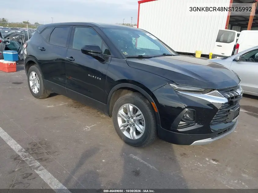 CHEVROLET BLAZER 2022, VIN 3GNKBCR48NS125992