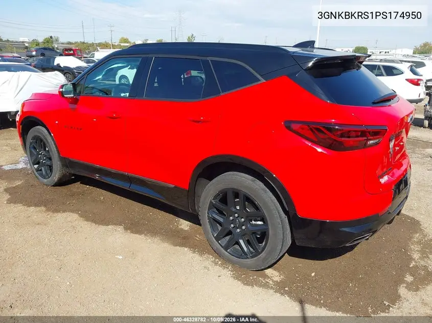2023 CHEVROLET BLAZER VIN 3GNKBKRS1PS174950 — фото 3