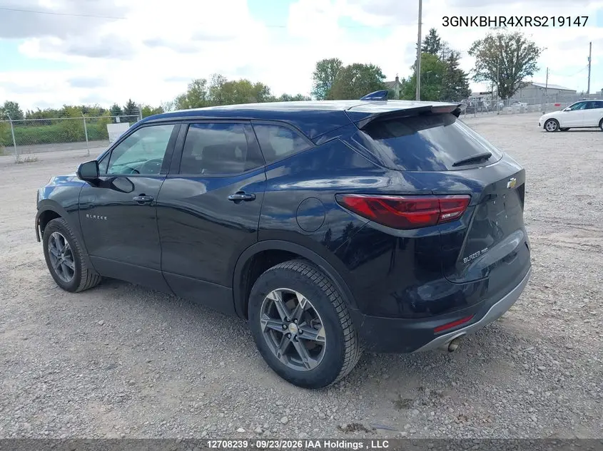 2024 CHEVROLET BLAZER VIN 3GNKBHR4XRS219147 — фото 3