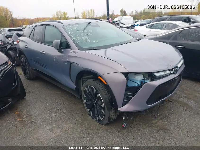 CHEVROLET BLAZER 2025, VIN 3GNKDJRJ8SS105886