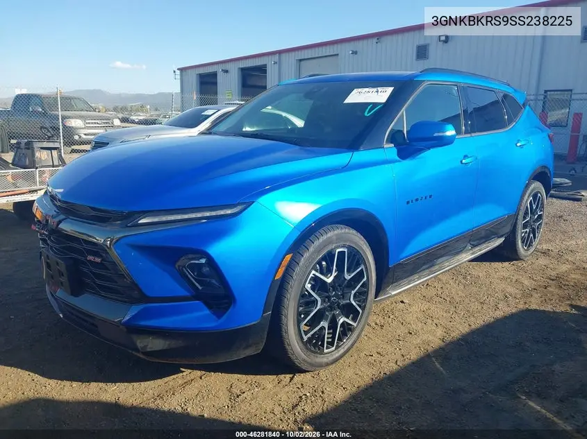 2025 CHEVROLET BLAZER VIN 3GNKBKRS9SS238225 — фото 2
