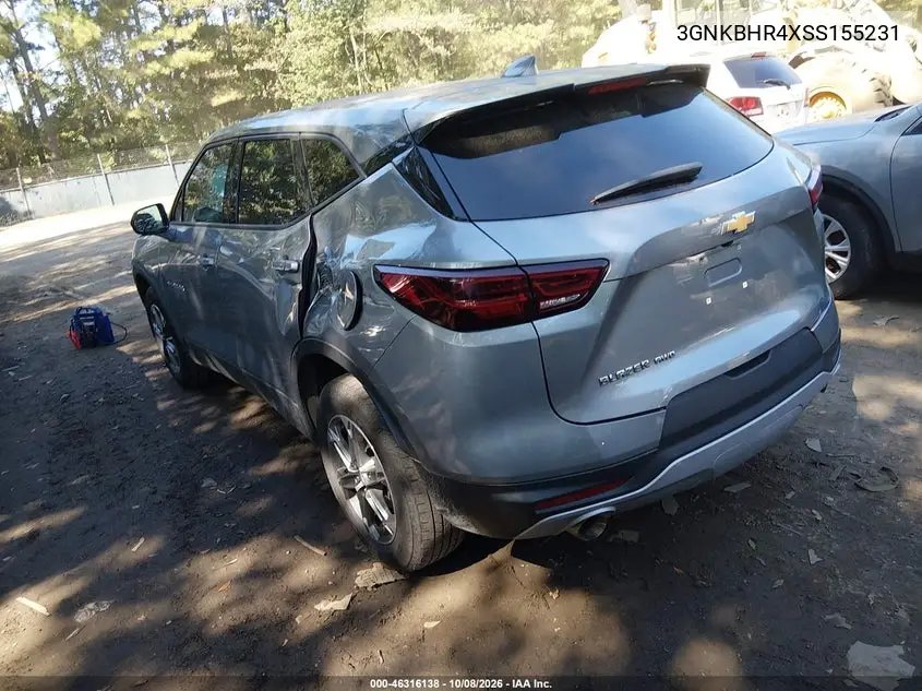 2025 CHEVROLET BLAZER VIN 3GNKBHR4XSS155231 — фото 3