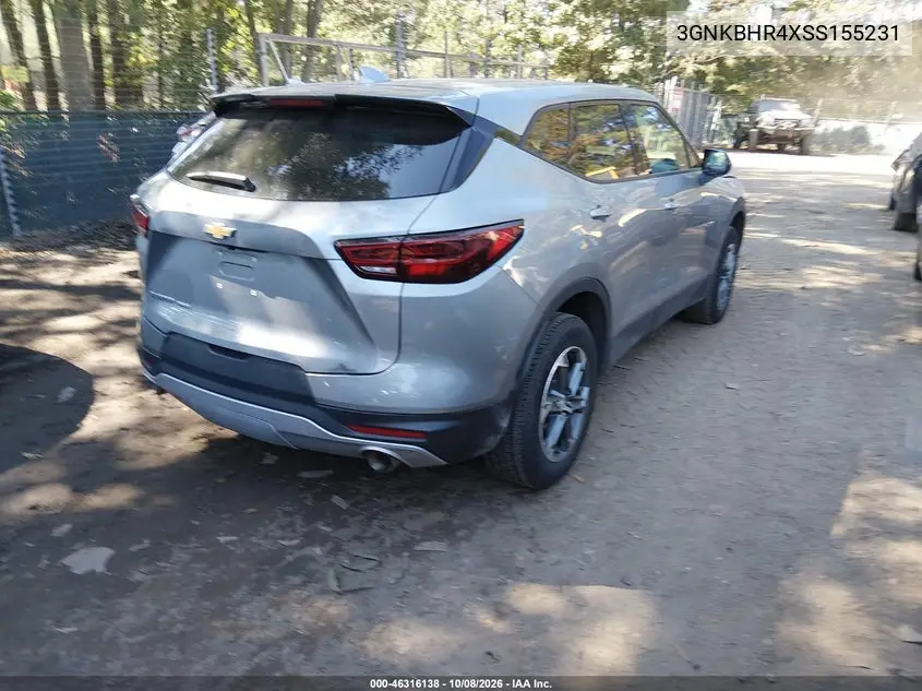 2025 CHEVROLET BLAZER VIN 3GNKBHR4XSS155231 — фото 4