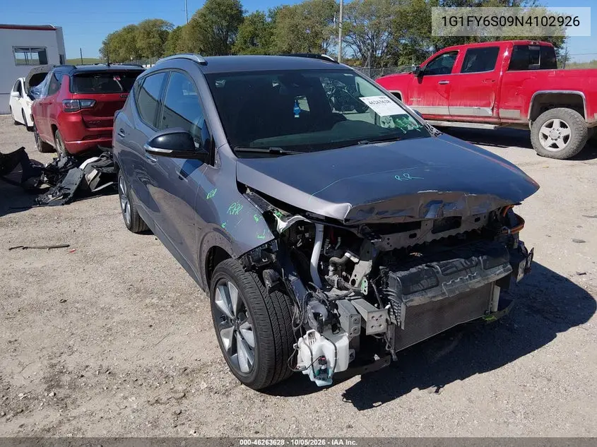 CHEVROLET BOLT EUV 2022, VIN 1G1FY6S09N4102926