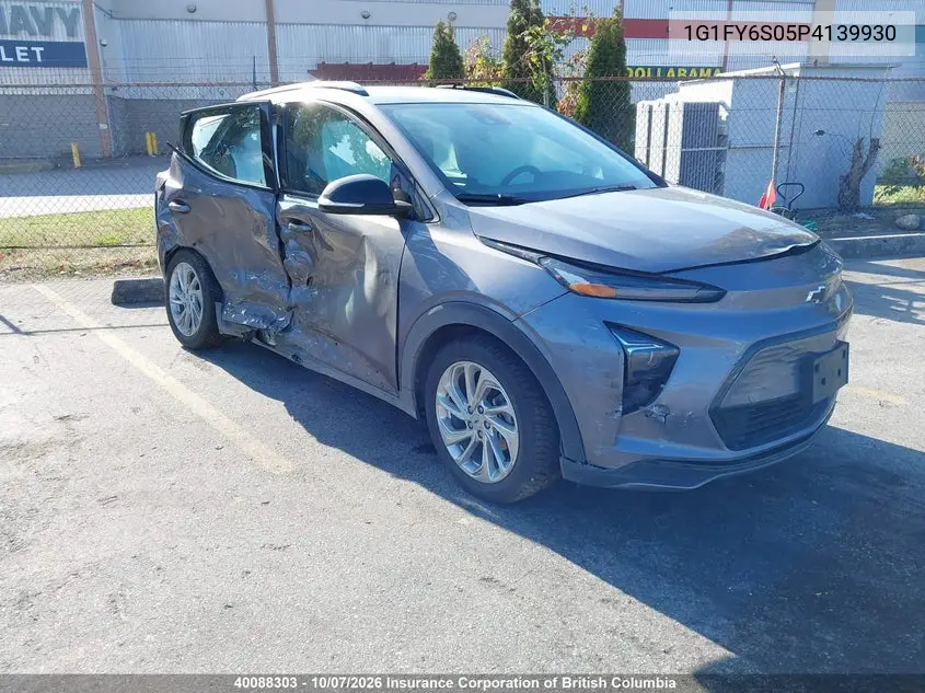 CHEVROLET BOLT EUV 2023, VIN 1G1FY6S05P4139930