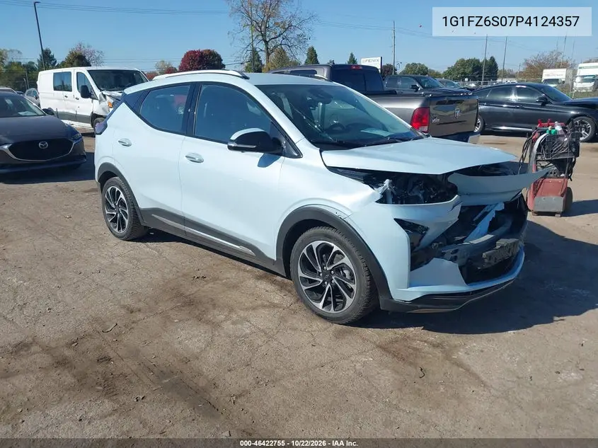 CHEVROLET BOLT EUV 2023, VIN 1G1FZ6S07P4124357