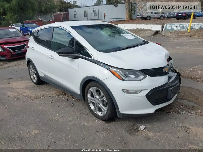 CHEVROLET BOLT 2017, VIN 1G1FW6S05H4191341