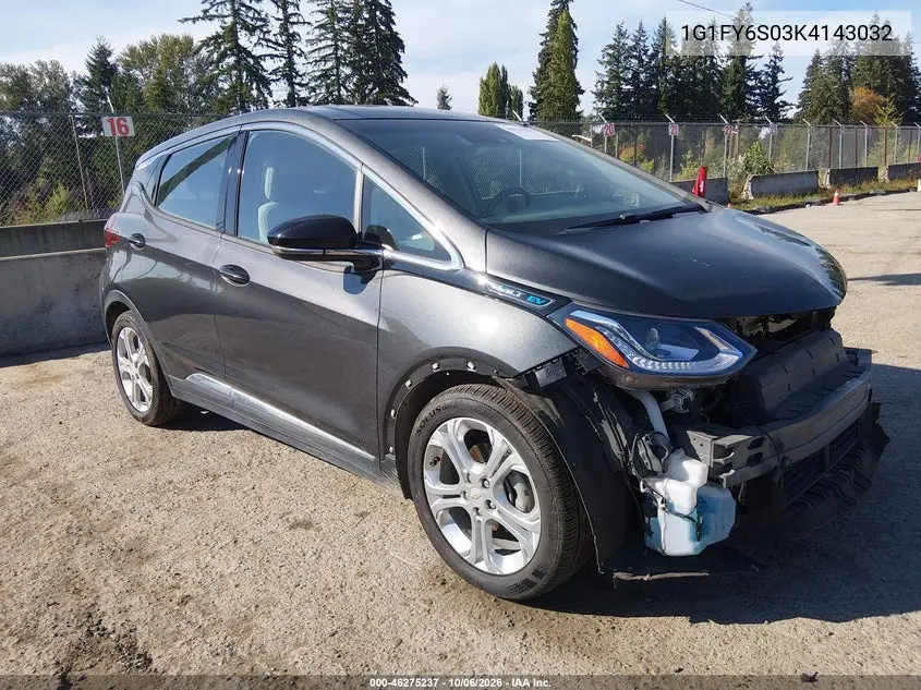 CHEVROLET BOLT 2019, VIN 1G1FY6S03K4143032