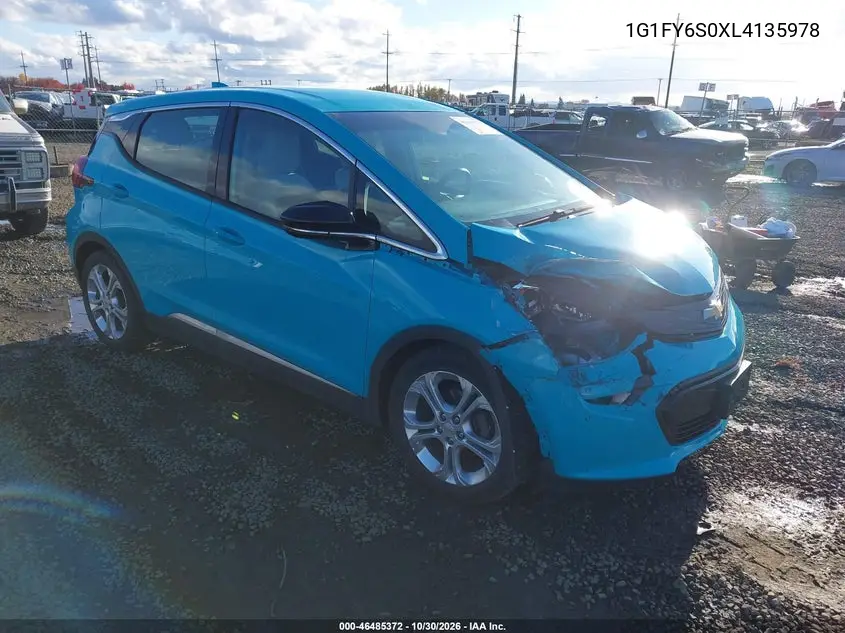 CHEVROLET BOLT 2020, VIN 1G1FY6S0XL4135978