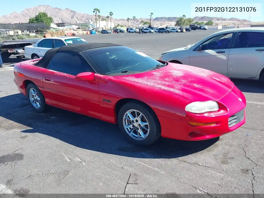 CHEVROLET CAMARO 2002, VIN 2G1FP32G122131076