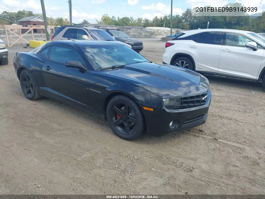 CHEVROLET CAMARO 2011, VIN 2G1FB1ED9B9143939