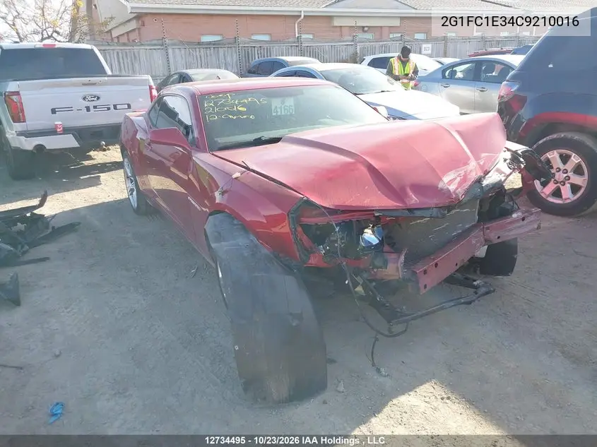 CHEVROLET CAMARO 2012, VIN 2G1FC1E34C9210016