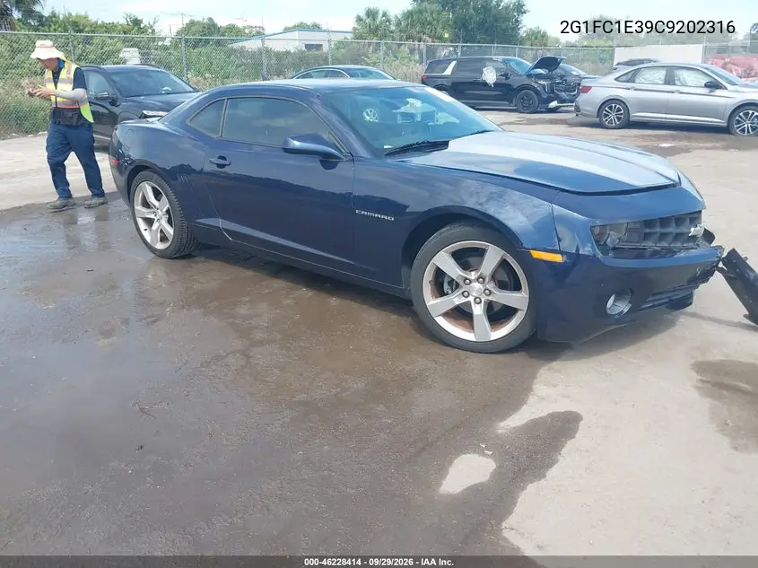 CHEVROLET CAMARO 2012, VIN 2G1FC1E39C9202316