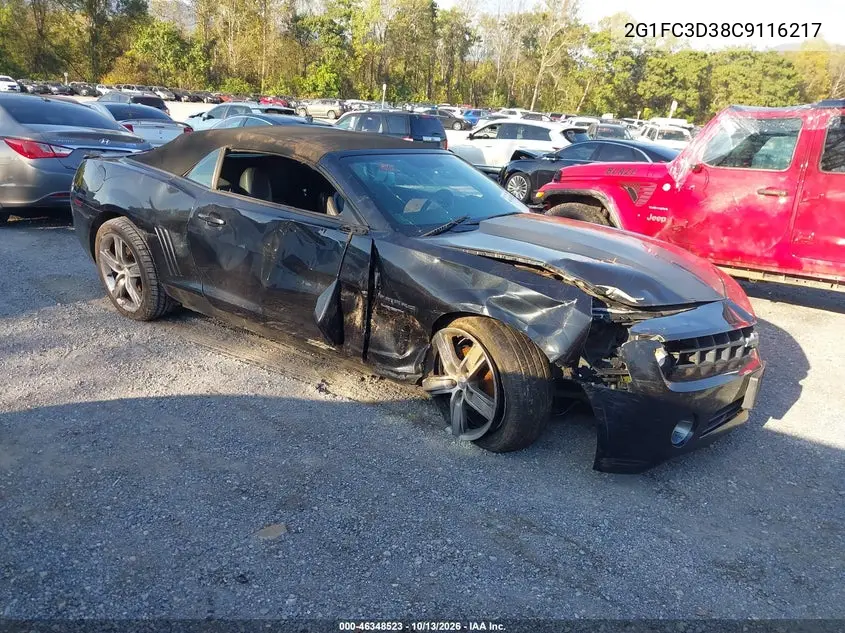 CHEVROLET CAMARO 2012, VIN 2G1FC3D38C9116217