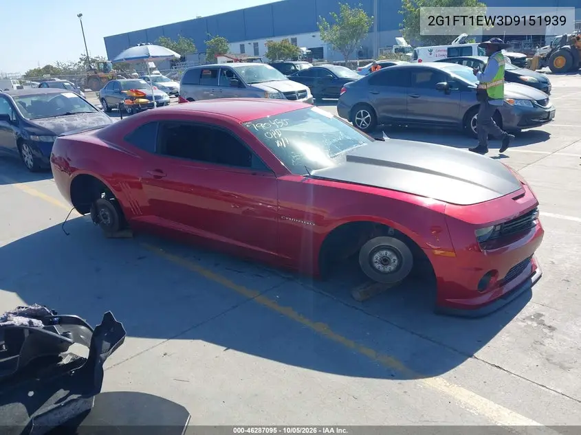 CHEVROLET CAMARO 2013, VIN 2G1FT1EW3D9151939