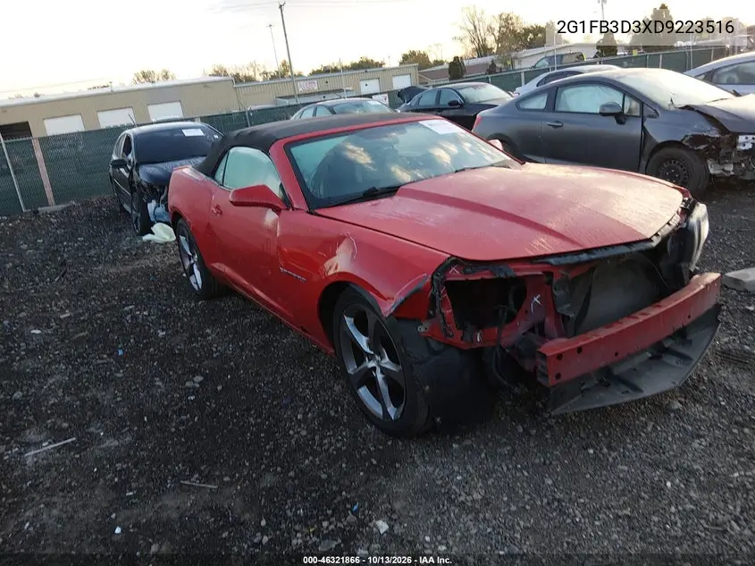 CHEVROLET CAMARO 2013, VIN 2G1FB3D3XD9223516