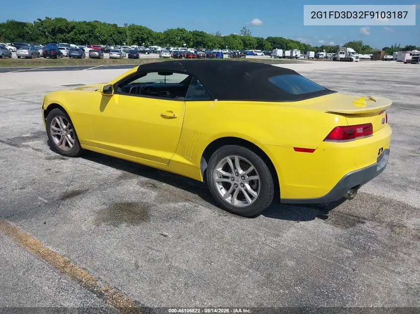 2015 CHEVROLET CAMARO VIN 2G1FD3D32F9103187 — фото 3